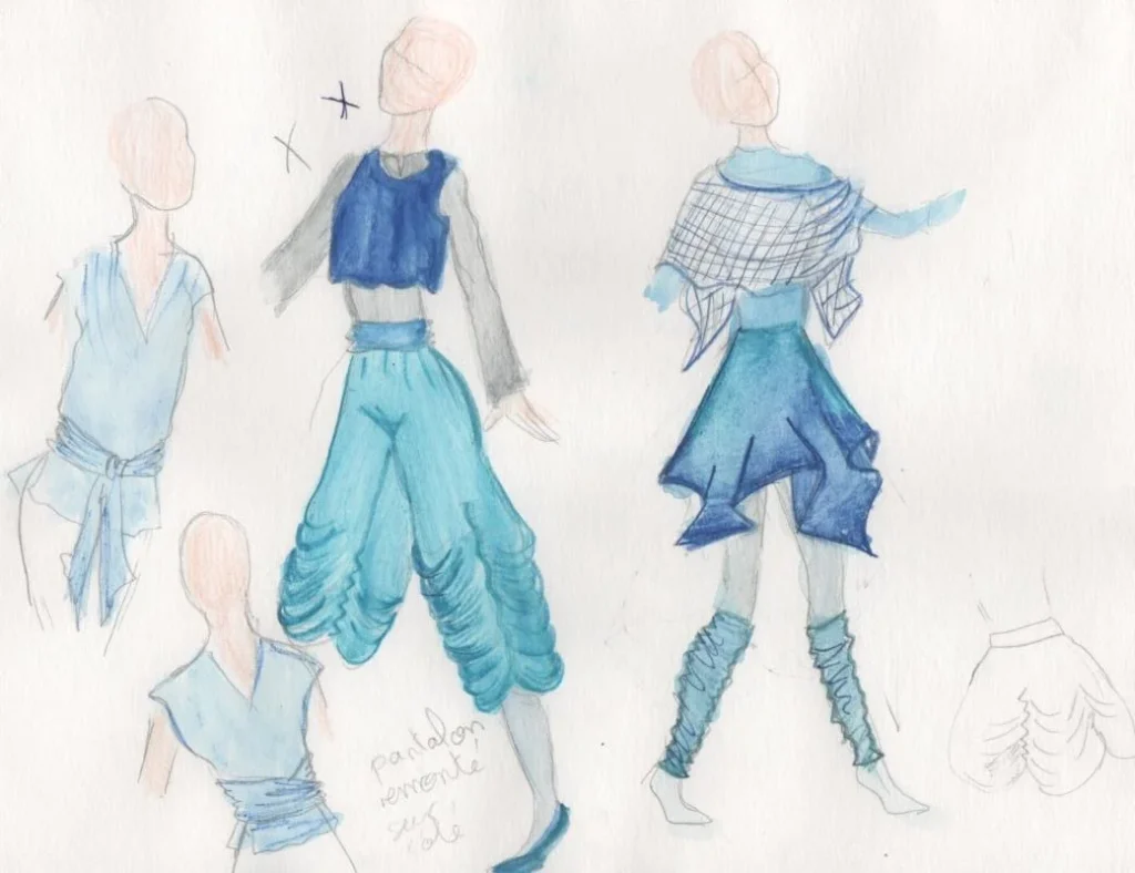 croquis de costumes.