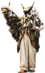 un costume de hiboux, costume réalisé par Estelle Couturier Chatellain.