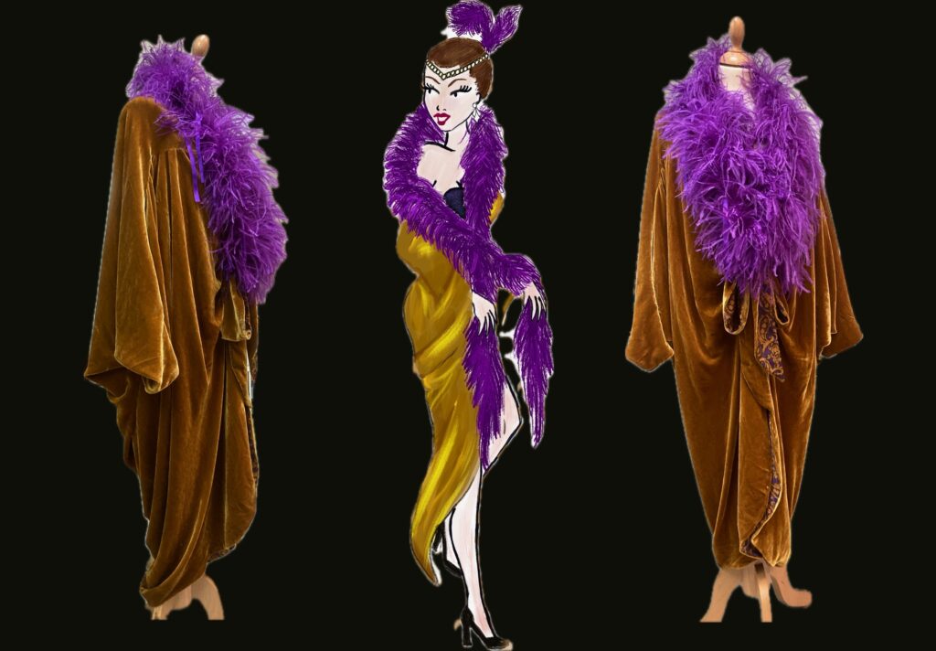 Croquis d'un manteau style années 30